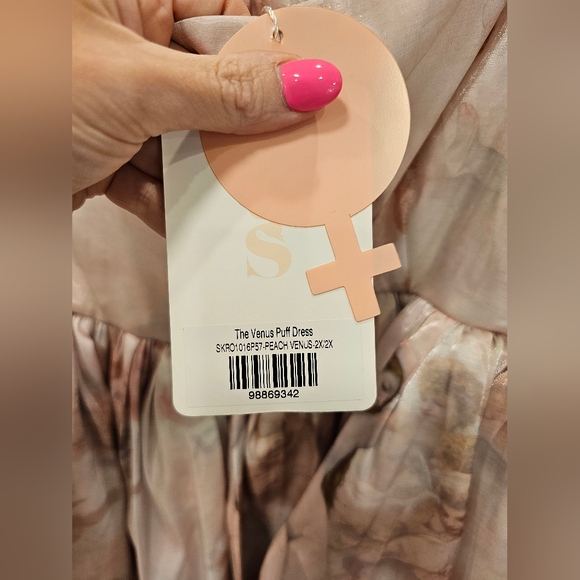 Selkie Peach Venus Puff Dress - Picture 6 of 6